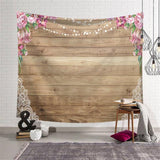 Load image into Gallery viewer, Lofaris Simple Log Stripes And Floral Family Wall Tapestry