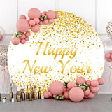 Load image into Gallery viewer, Lofaris Simple Lovely Happy New Year Circle Holiday Backdrop