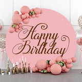 Load image into Gallery viewer, Lofaris Simple Pink Happy Birthday Circle Backdrop For Party