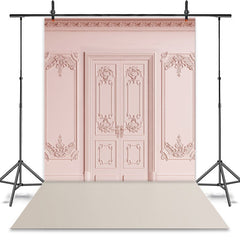 Lofaris Simple Pink Themed Lovely Door Happy Birthday Backdrop