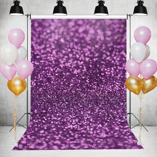 Lofaris Simple Purple Glitter Bokeh Backdrop for Party