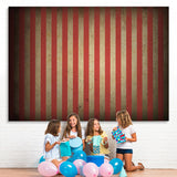 Load image into Gallery viewer, Lofaris Simple Red Vertical Stripes Theme Party Backdrop