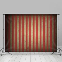 Lofaris Simple Red Vertical Stripes Theme Party Backdrop