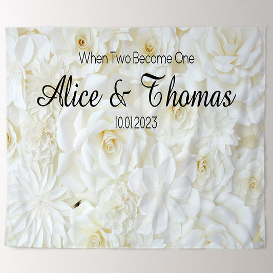 Lofaris Simple White Flowers And Peaceful Wedding Backdrop