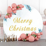 Load image into Gallery viewer, Lofaris Simple White Round Chrismas And New Year Party Backdrop