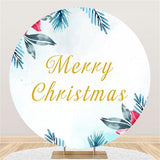 Load image into Gallery viewer, Lofaris Simple White Round Chrismas And New Year Party Backdrop