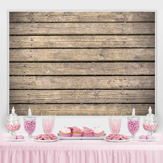 Lofaris Simple Wooden Floor Party Backdrop for Men