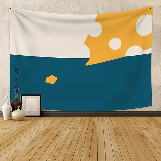 Lofaris Simple Yellow Cheese Pattern Bohemian Wall Tapestry
