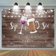 Lofaris Sip&See Wine and Beer Housewarming Party Backdrop
