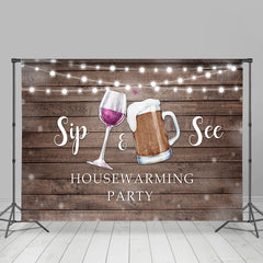 Lofaris Sip&See Wine and Beer Housewarming Party Backdrop