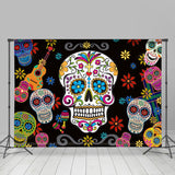 Load image into Gallery viewer, Lofaris Skeleton and Floral Backdrops for Mexican Fiesta Party