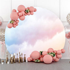 Lofaris Sky And Cloud Round Baby Shower Backdrop Decoration