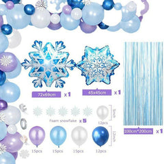 Lofaris Sky Blue 77 Pack Balloon Arch Kit | Winter Chrismas Party Decorations - Purple | White