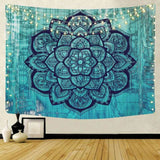 Load image into Gallery viewer, Lofaris Sky Blue India Abstract Bohemian Mandala Wall Tapestry