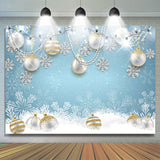 Load image into Gallery viewer, Lofaris Silver Pearl Ball With Snowflake Christmas Backdrop
