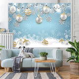 Load image into Gallery viewer, Lofaris Silver Pearl Ball With Snowflake Christmas Backdrop