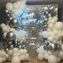 Lofaris Silver Shimmer Wall Panels | Wedding Event Party Decorations