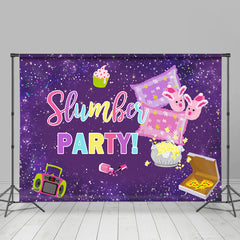 Lofaris Slumber Party Purple Glitter Backdrop for Decor