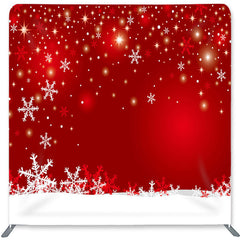 Lofaris Snowflake Red Theme Double-Sided Backdrop for Birthday