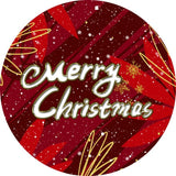 Load image into Gallery viewer, Lofaris Snowflake With Red Custom Round Merry Chrismas Backdrop