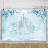 Load image into Gallery viewer, Lofaris Snowy And Blue Winter World With Snowflake Castle Backdrop