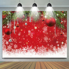 Lofaris Snowy And Glitter Christmas Tree Backdrop For Party