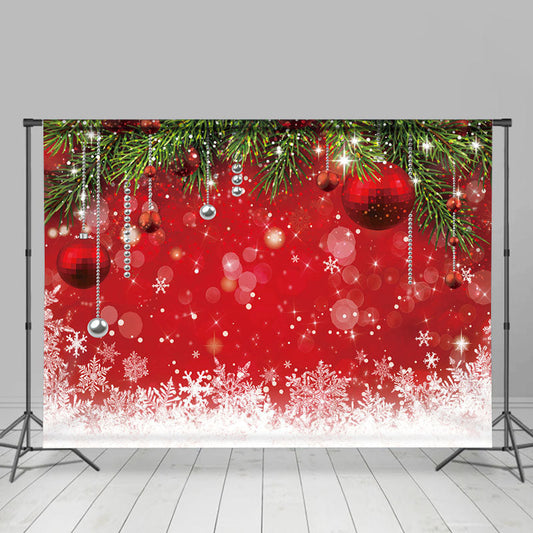 Lofaris Snowy And Glitter Christmas Tree Backdrop For Party
