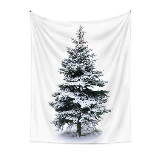 Lofaris Snowy Tree Vintage Christmas Tapestry Wall Hanging