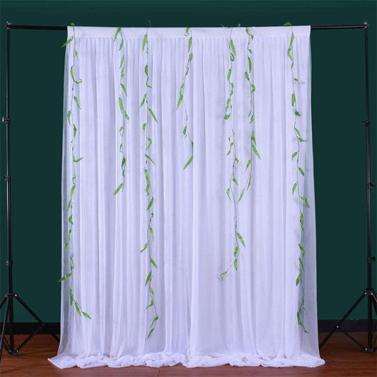 Lofaris Solid Elegant Tulle Backdrop Wedding Arch Drapes