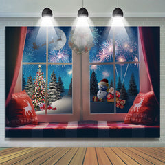 Lofaris Sparkling Christmas Tree With Santa Claus Over Night