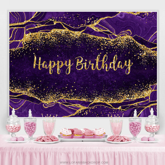 Lofaris Special Glitter Happy Birthday Backdrop For Female