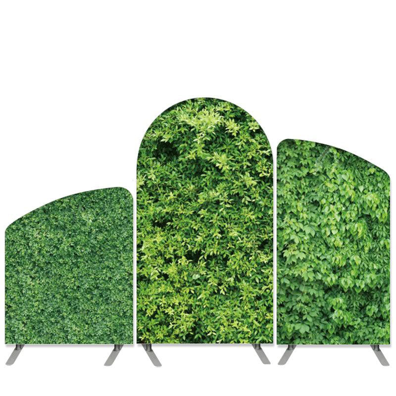 Lofaris Spring Theme Greeny Nature Leaves Arch Backdrop Kit
