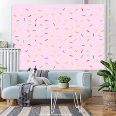 Lofaris Sprinkles Donut Pink Girl Baby Shower Banner Backdrop