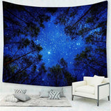 Load image into Gallery viewer, Lofaris Starry Sky Forest Room Dorm Decoration Wall Tapestry