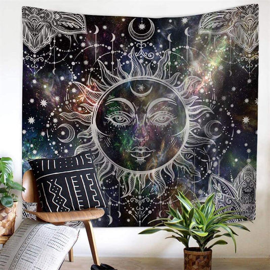 Lofaris Starry Sun Star Bohemian Mandala Moon Wall Tapestry