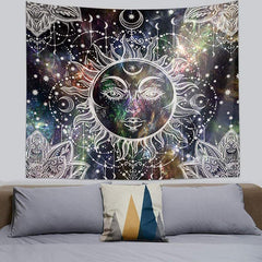 Lofaris Starry Sun Star Bohemian Mandala Moon Wall Tapestry