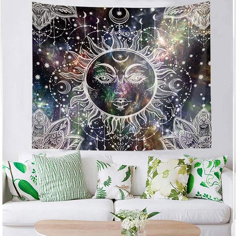 Lofaris Starry Sun Star Bohemian Mandala Moon Wall Tapestry