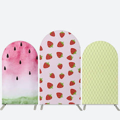 Lofaris Stawberry Watermelon Summer Party Arch Backdrop Kit