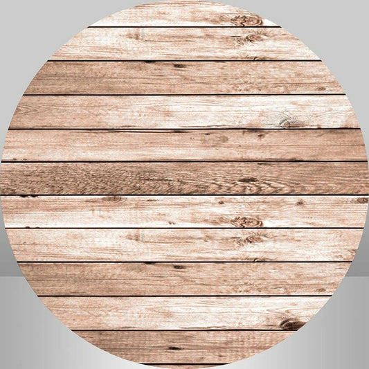 Lofaris Striped Wooden Round Backdrop Kit For Birthday Party