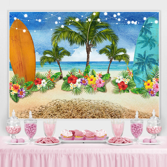 Lofaris Summer Beach Ocean Photo backdrops Booth Prop