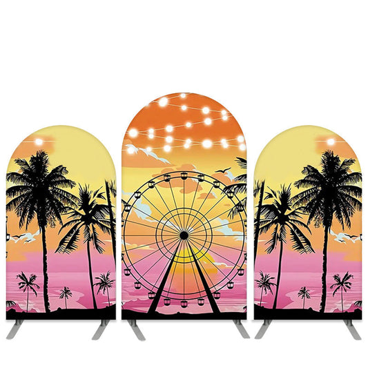 Lofaris Summer Beach Theme Coconut Birthday Arch Backdrop Kit