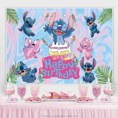 Lofaris Summer Hawaiian Cartoon Birthday Party Backdrop