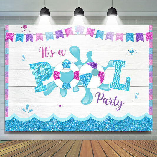 Lofaris Summer Pool Lifebuoy Shining Photo Photoshoot backdrop