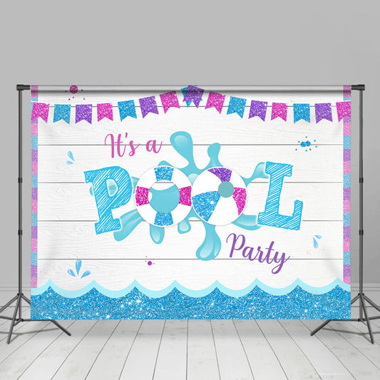 Lofaris Summer Pool Lifebuoy Shining Photo Photoshoot backdrop