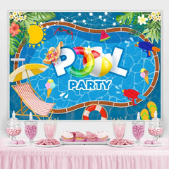Lofaris Summer Pool Party Photoshoot backdrop Swim Water Wave