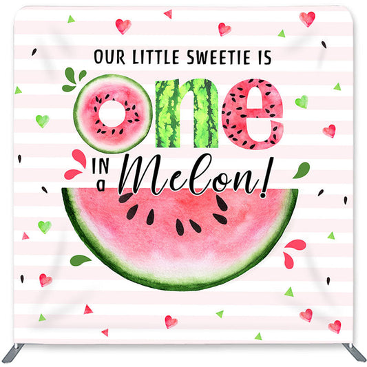 Lofaris Summer Watermelon Double-Sided Backdrop for Birthday