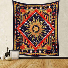 Lofaris Sun And Moon Bohemian Abstract Divination Wall Tapestry