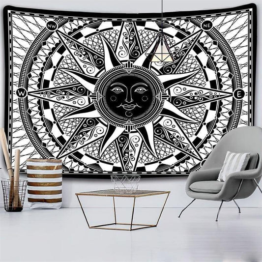 Lofaris Sun Divination Mandala Still Life Family Wall Tapestry