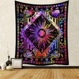 Load image into Gallery viewer, Lofaris Sun Moon Bohemian Abstract Mandala Trippy Wall Tapestry