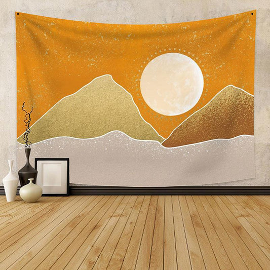 Lofaris Sun Mountain Bohemian Still Life Family Wall Tapestry